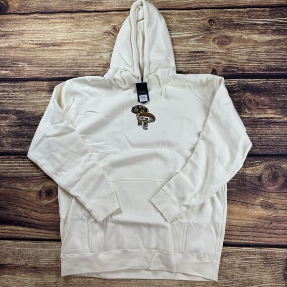 Stance Skateboarding “Interconnected” Hoodie Pullover Beige Mushrooms Unisex XL - Picture 1 of 4